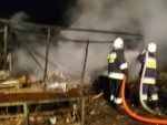 Pożar garażu - Lędyczek 24.4.2012r