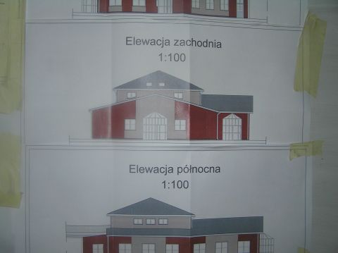 Elewacja zachodnia - od przystanku PKS