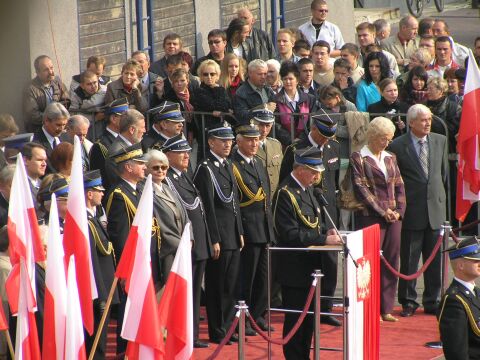 Przemawia Komendant Szkoy Aspirantw PSP - st. bryg. Andrzej Bronowicz