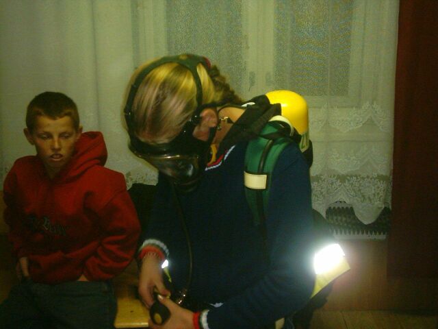 Gośka w aparacie.