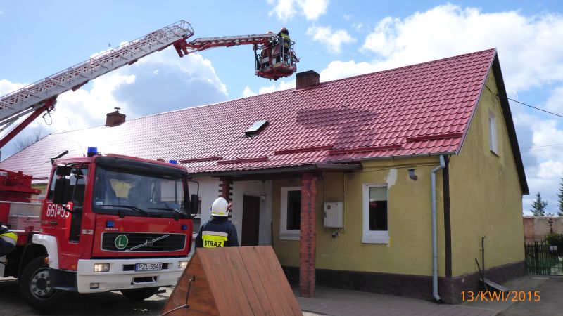 Pożar przewodu kominowego – Borki