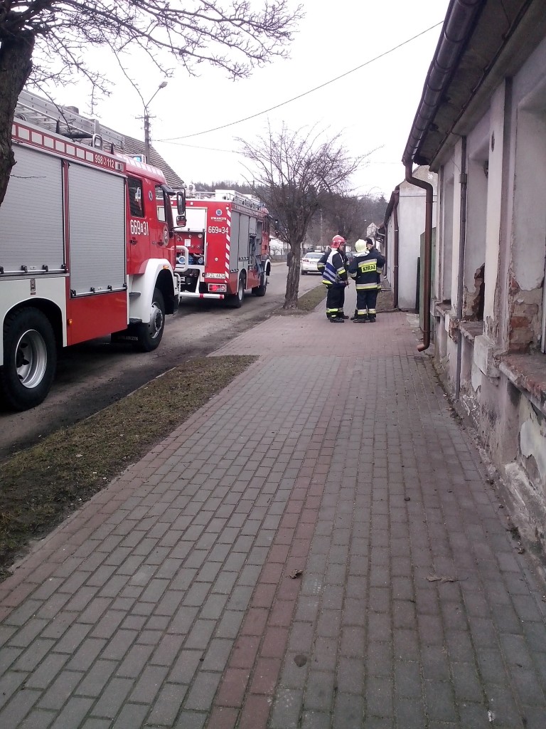 Pożar komina w Okonku