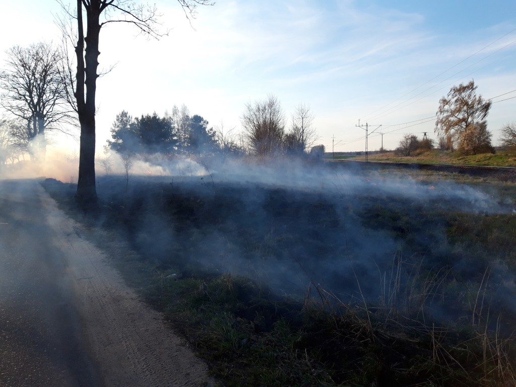 Pożar nasypu kolejowego