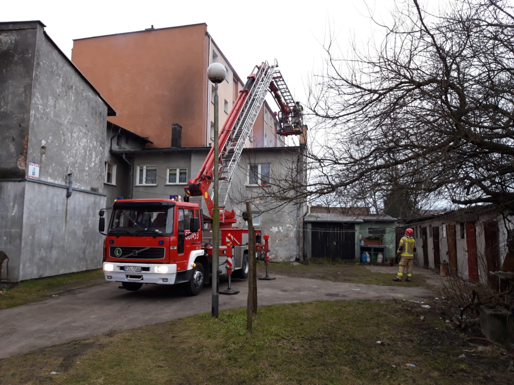 Pożar sadzy w kominie