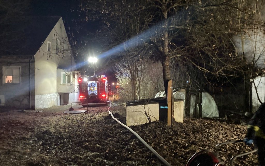 Pożar budynku w Lubnicy