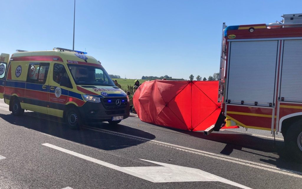 Wypadek z udziałem motocyklisty