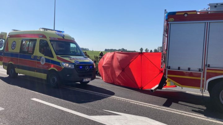 Wypadek z udziałem motocyklisty