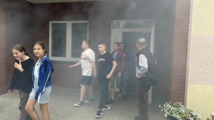Próbna ewakuacja w Zespole Szkół