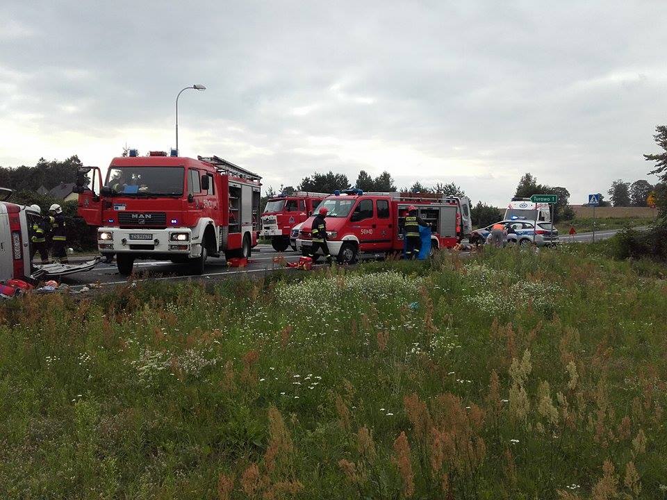 Bardzo duży wypadek w Turowie