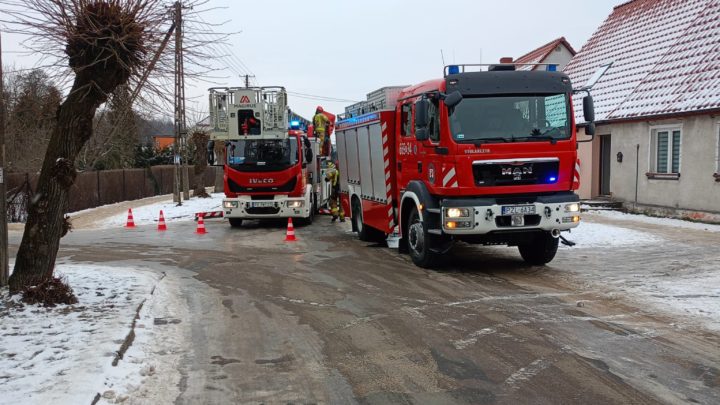 Pożar komina w Okonku